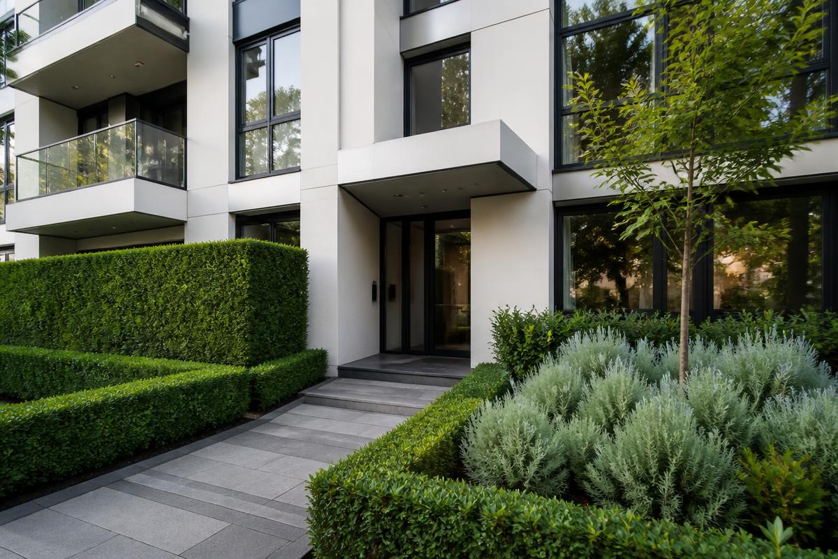 One Partner yönetimindeki bir konut sitesi girişi